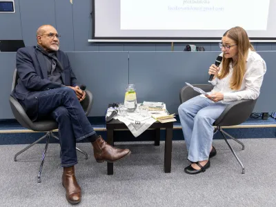 Patrick Chamoiseau v Moravské zemské knihovně v Brně, foto: Pavel Němec