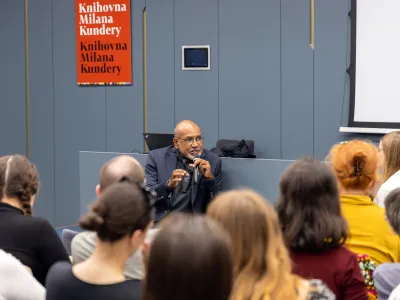 Patrick Chamoiseau v Moravské zemské knihovně v Brně, foto: Pavel Němec