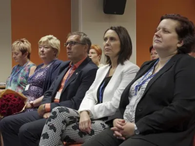Hosté (zleva) PhDr. Marie Šedá, PhDr. Libuše Foberová, PhD., Mgr. Andrzej Bizoń, Ing. Martina Šrámková, MPA, Ing. Gabriela Monczková, Foto: Marek Běhan