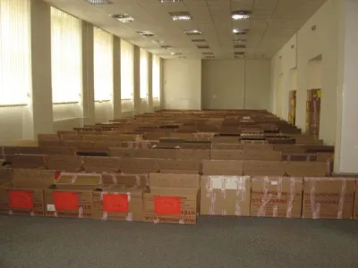 Velká studovna po zahájení rekonstrukce