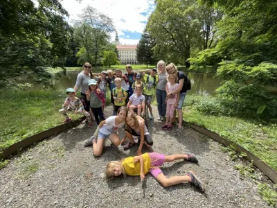 Účastníci příměstského tábora při Knihovně Kroměřížska