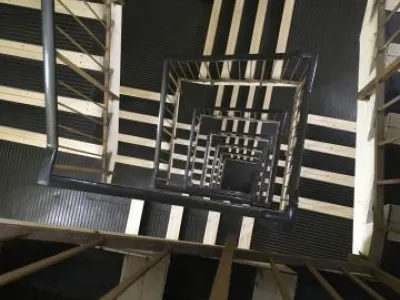 The Mitchell Library - schodiště ve skladu