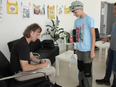 Beseda se spisovatelem Martinem Vopěnkou v rámci literární zóny filmového festivalu