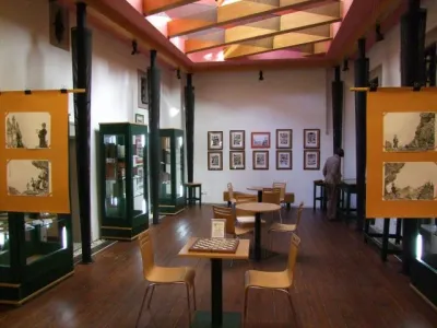 Expozice tvoří součást knihovny