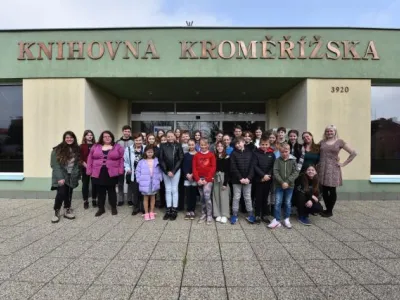Účastníci soutěže v Knihovně Kroměřížska