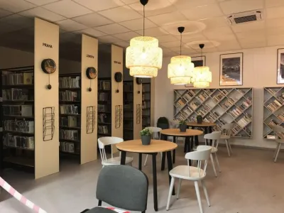 Nově vytvořená klidová zóna v knihovně