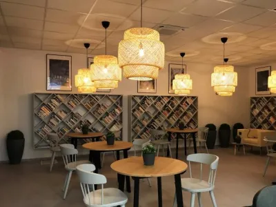 Nově vytvořená klidová zóna v knihovně