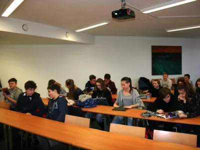 Exkurze studentů v Moravské zemské knihovně