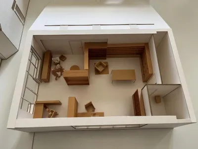 Vyrobené modely dle návrhů interiérů knihoven