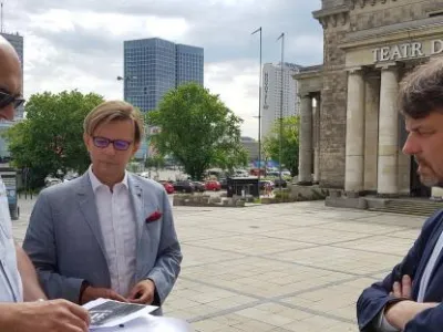 Jednání ve Varšavě - setkání se zástupci veletrhu - Jacek Oryl, Krafl, Kubíček