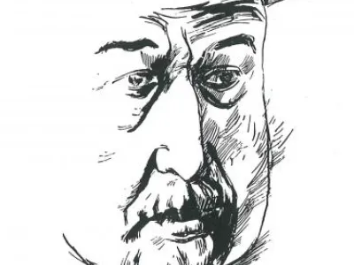 Portrét Jiřího Mahena od Bohdana Laciny