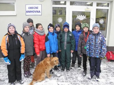 Akce Čteme pejskovi v Obecní knihovně Milešovice