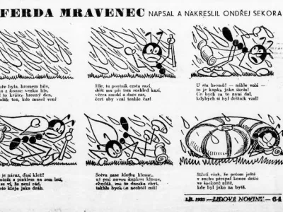 První setkání s Ferdou Mravencem. Lidové noviny, 1. 1. 1933. Zdroj Digitální knihovna Moravské zemské knihovny v Brně