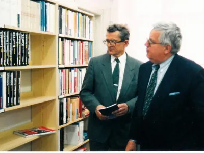 Jaromír Kubíček, ředitel MZK, Peter Niesner, velvyslanec Rakouské republiky v ČR