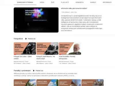 Youtube kanál Městské knihovny v Praze