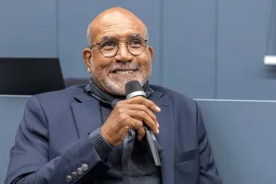 Patrick Chamoiseau v Moravské zemské knihovně v Brně, foto: Pavel Němec