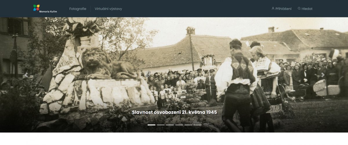 Titulní strana projektu Memoria Kuřim