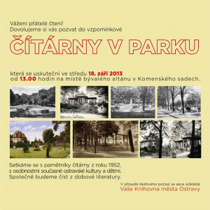 Pozvánka do Čítárny v parku alt obrazku