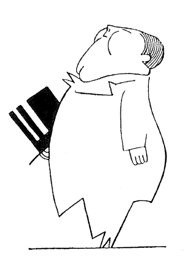 Vítězslav Nezval v karikatuře Františka Bidla